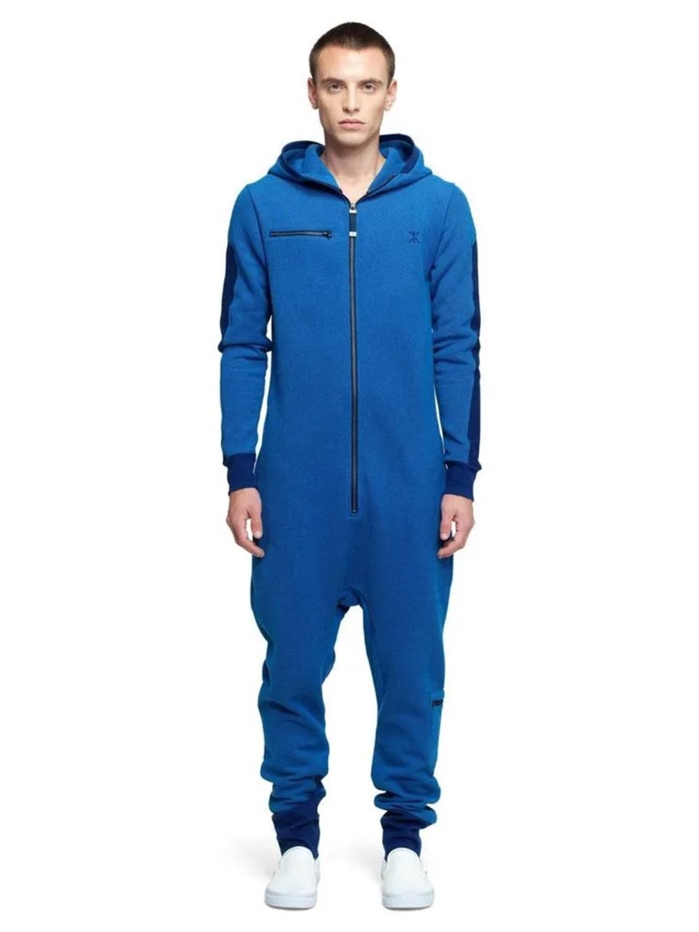Onepiece S Slow Jumpsuit blue striped arm one piece zip up